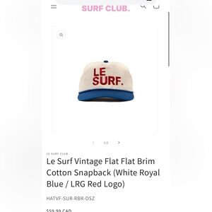 Free People Cream and Blue Hat